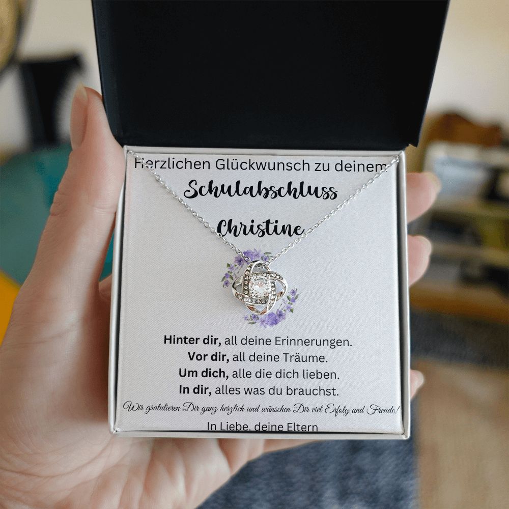Herzlichen Glückwunsch Zu Deinem Schulabschluss - Love Knot Necklace