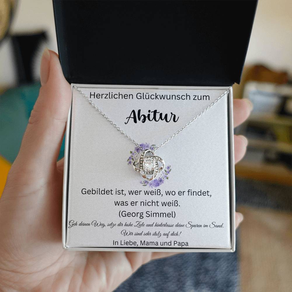 Gebildet Ist Wer Weiß Wo Er Findet Was Er Nicht Weiß - Love Knot Necklace
