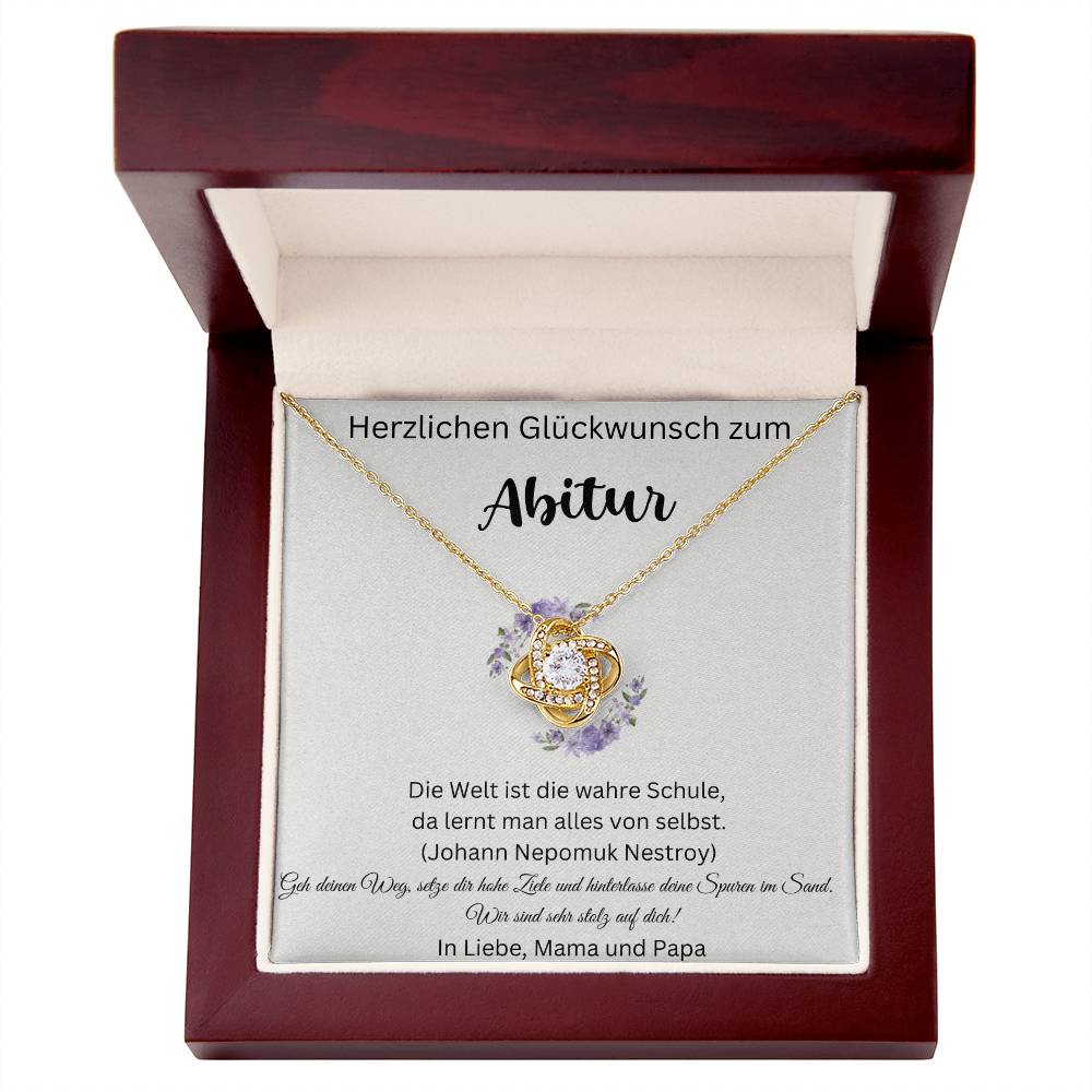 Gratulation Wir Sind Sehr Stolz Auf Dich - Love Knot Necklace
