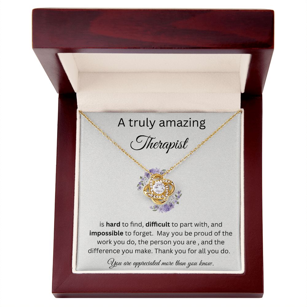 A Truly Amazing Therapist - Love Knot Necklace