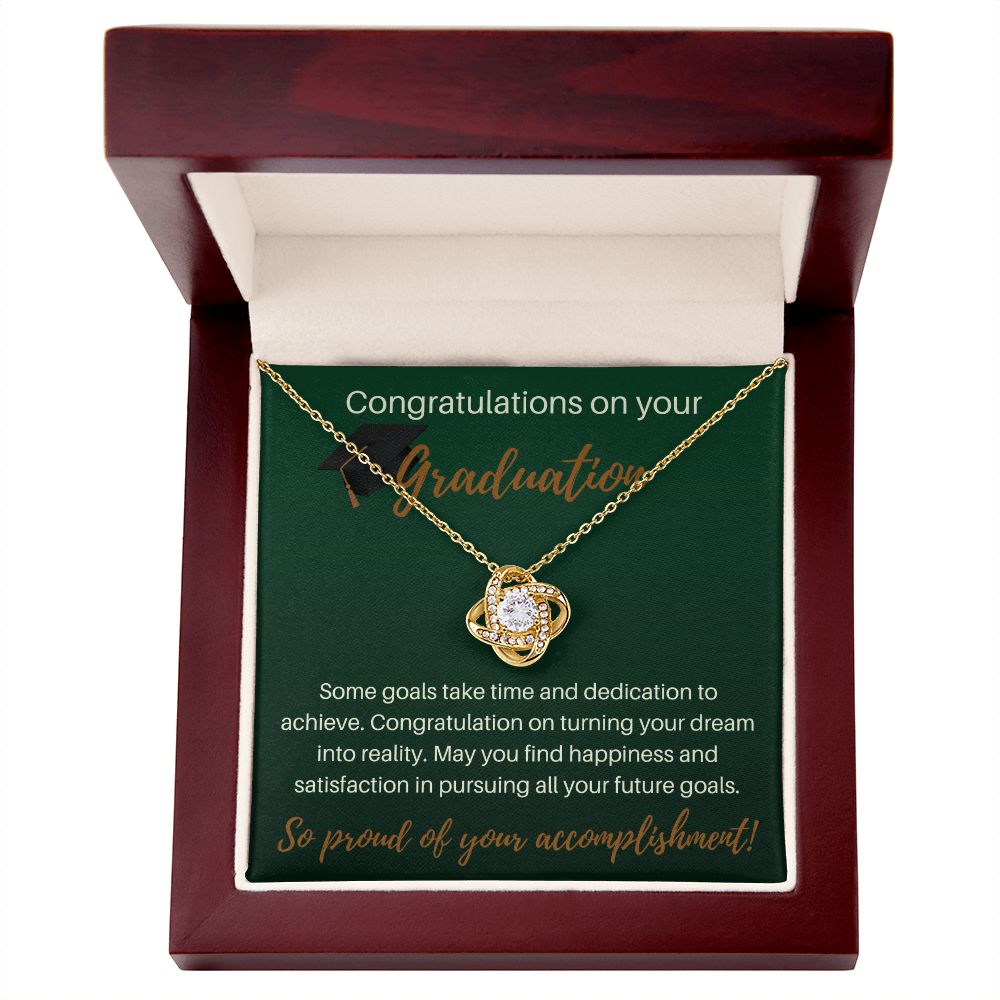 Congratulation On Turning Your Dream Into Reality - Love Knot Necklace
