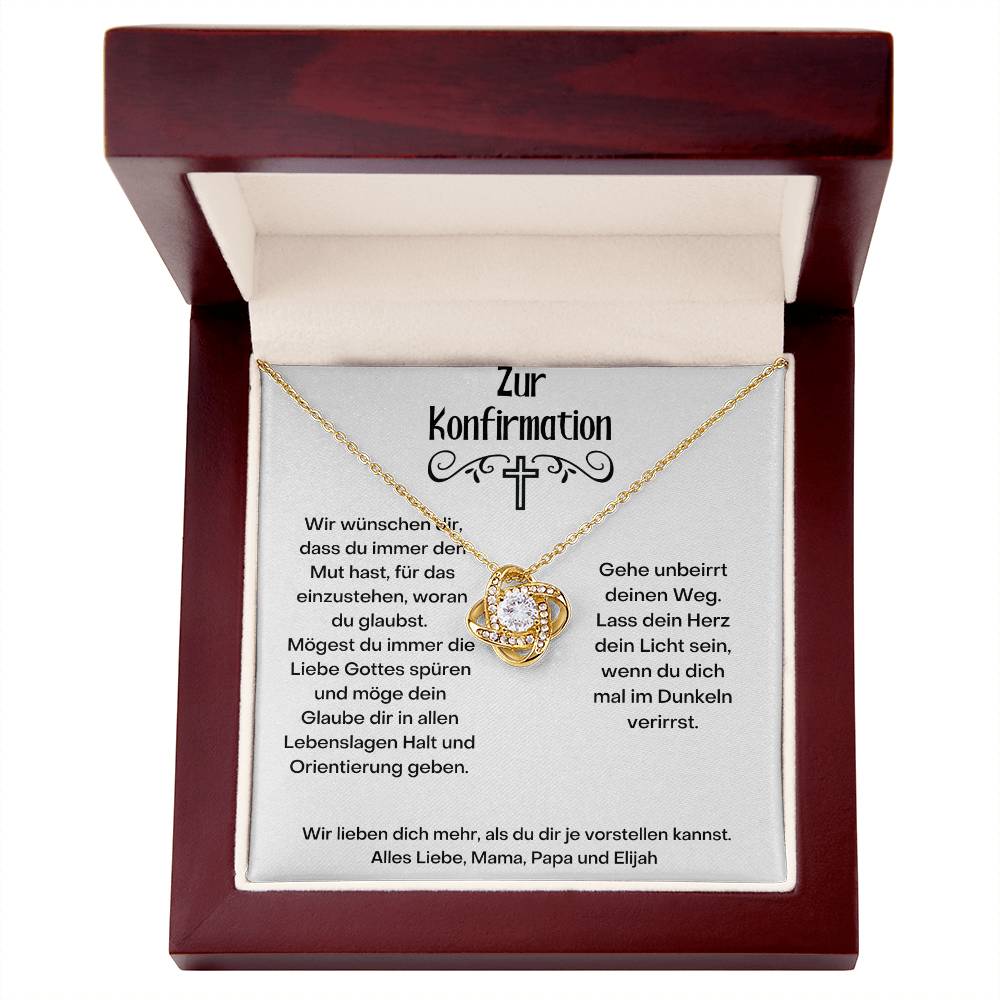Lass Dein Herz Dein Licht Sein, Wenn Du Dich Mal Im Dunkeln Verirrst - Love Knot Necklace