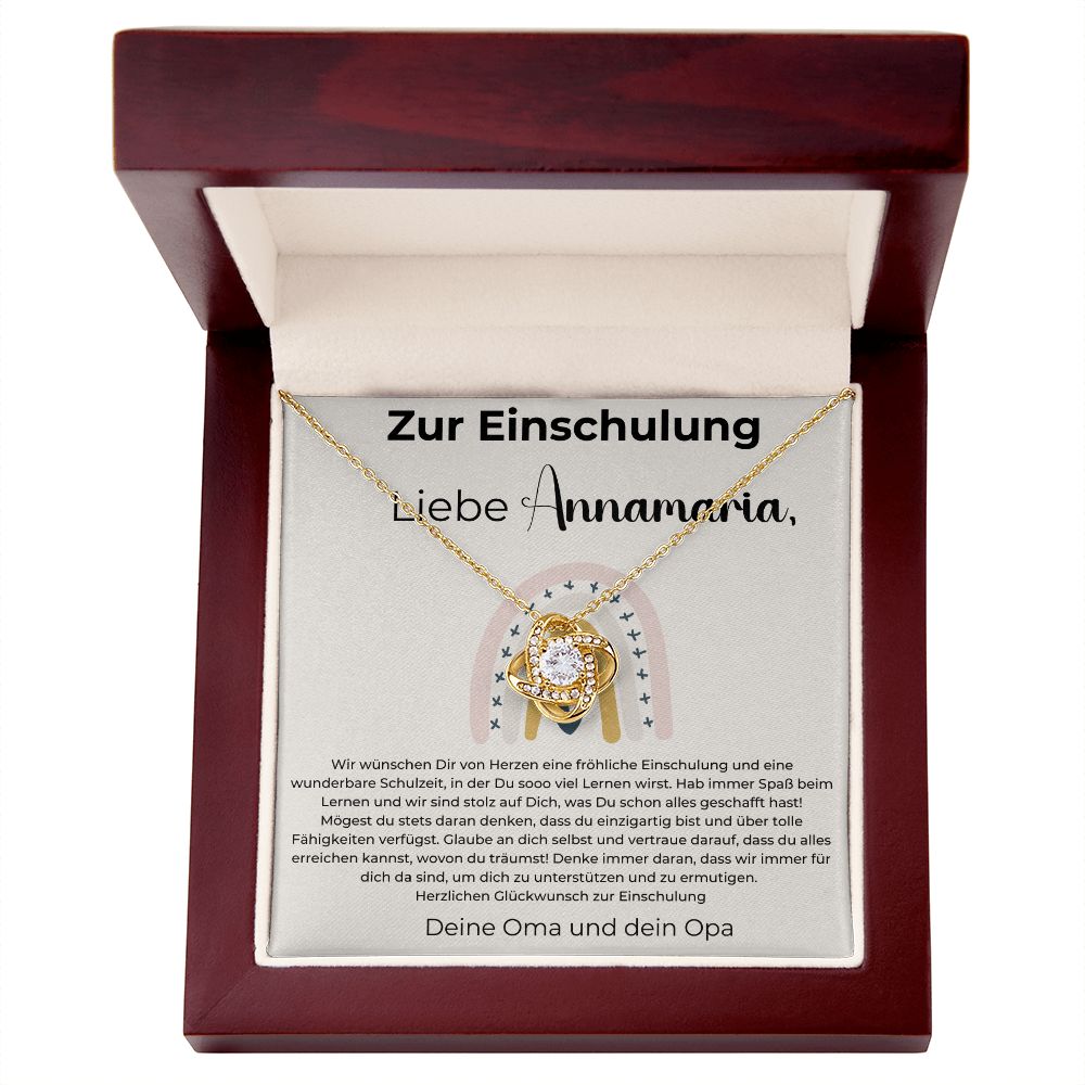 Zur Einschulung - Hab Immer Spaß Beim Lernen - Love Knot Necklace