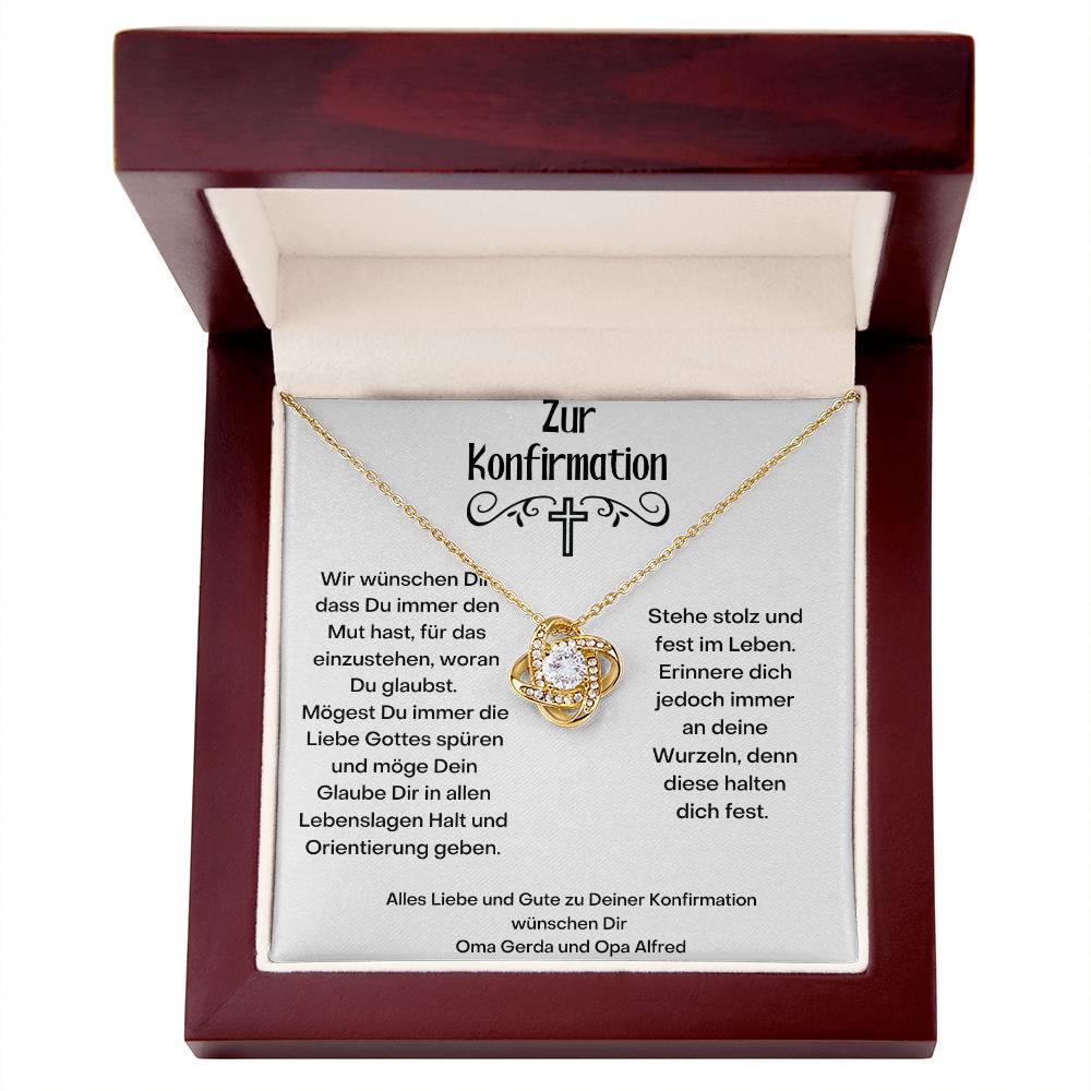 Wir Wünschen Dir, Dass Du Immer Den Mut Hast, Für Das Einzustehen, Woran Du Glaubst - Love Knot Necklace