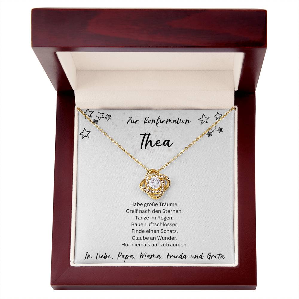 Zur Konfirmation | Habe Große Träume | Love Knot Necklace