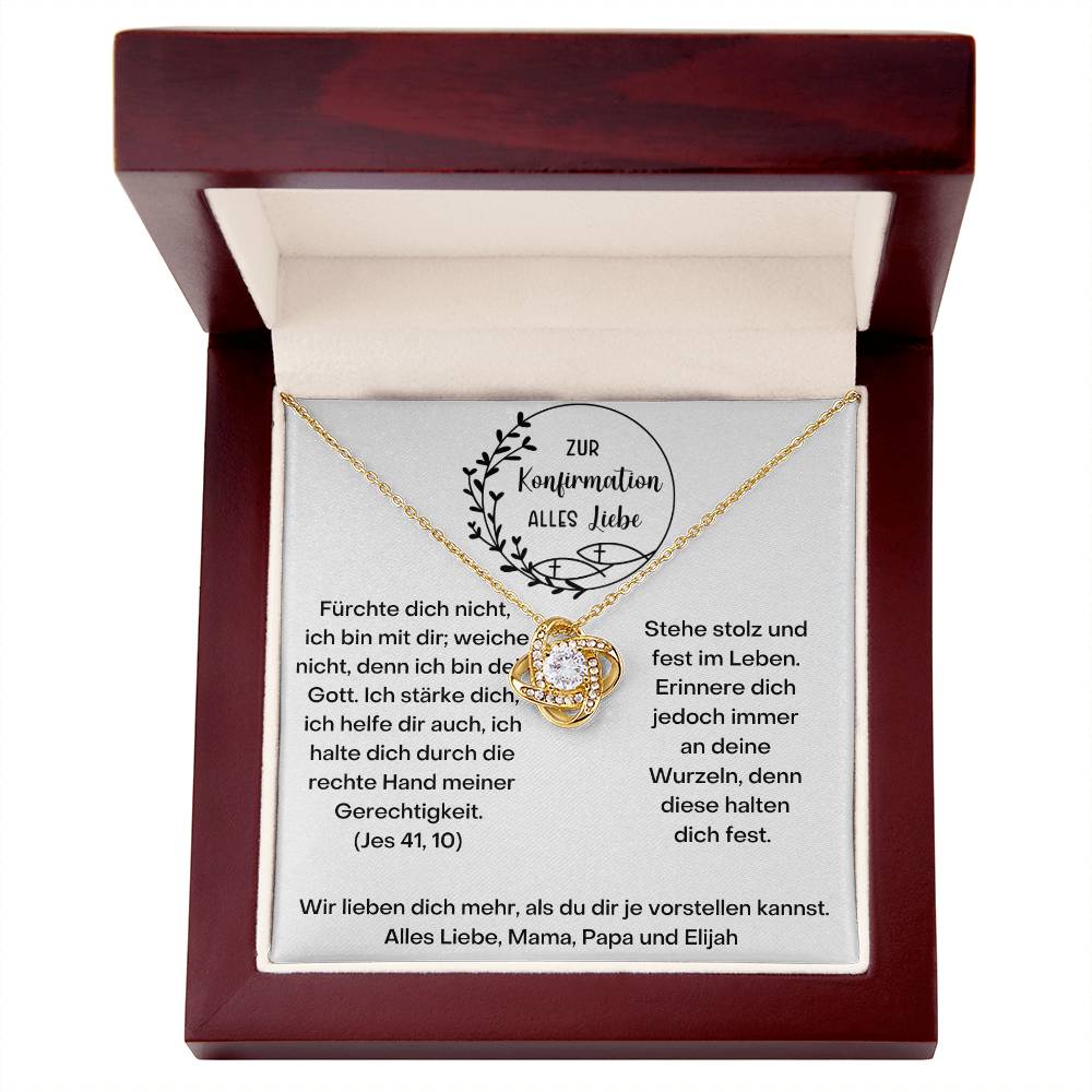 Stehe Stolz Und Fest Im Leben  - Love Knot Necklace