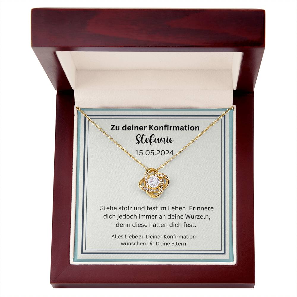 Stehe Stolz Und Fest Im Leben | Love Knot Necklace