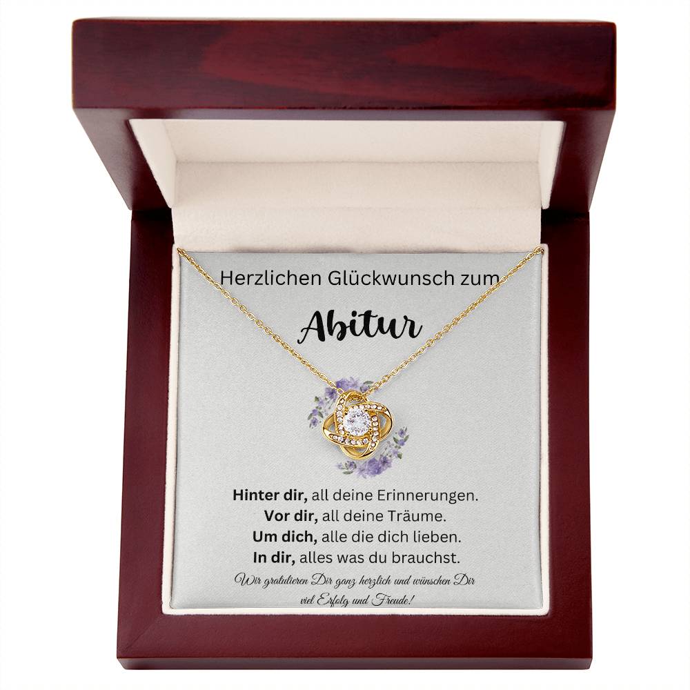Wir Gratulieren Dir Ganz Herzlich Und Wünschen Dir Viel Erfolg Und Freude - Love Knot Necklace