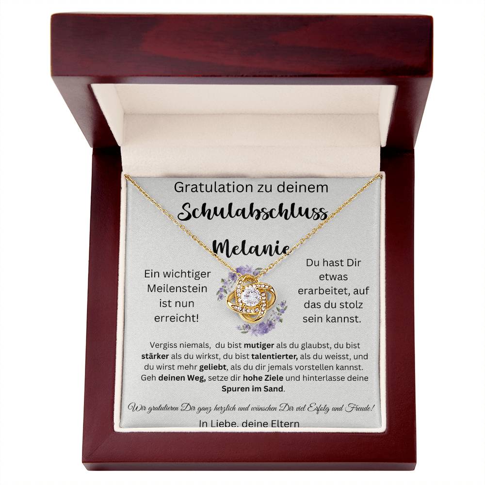 Wir Gratulieren Dir Ganz Herzlich Und Wünschen Dir Vid Erfolg - Love Knot Necklace