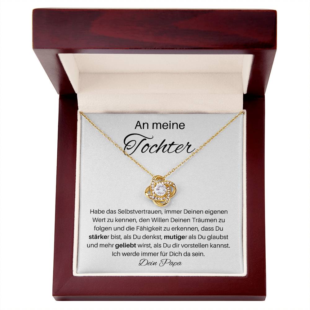 An Meine Tochter - Immer Deinen Eigenen Wert Zu Kennen - Love Knot Necklace
