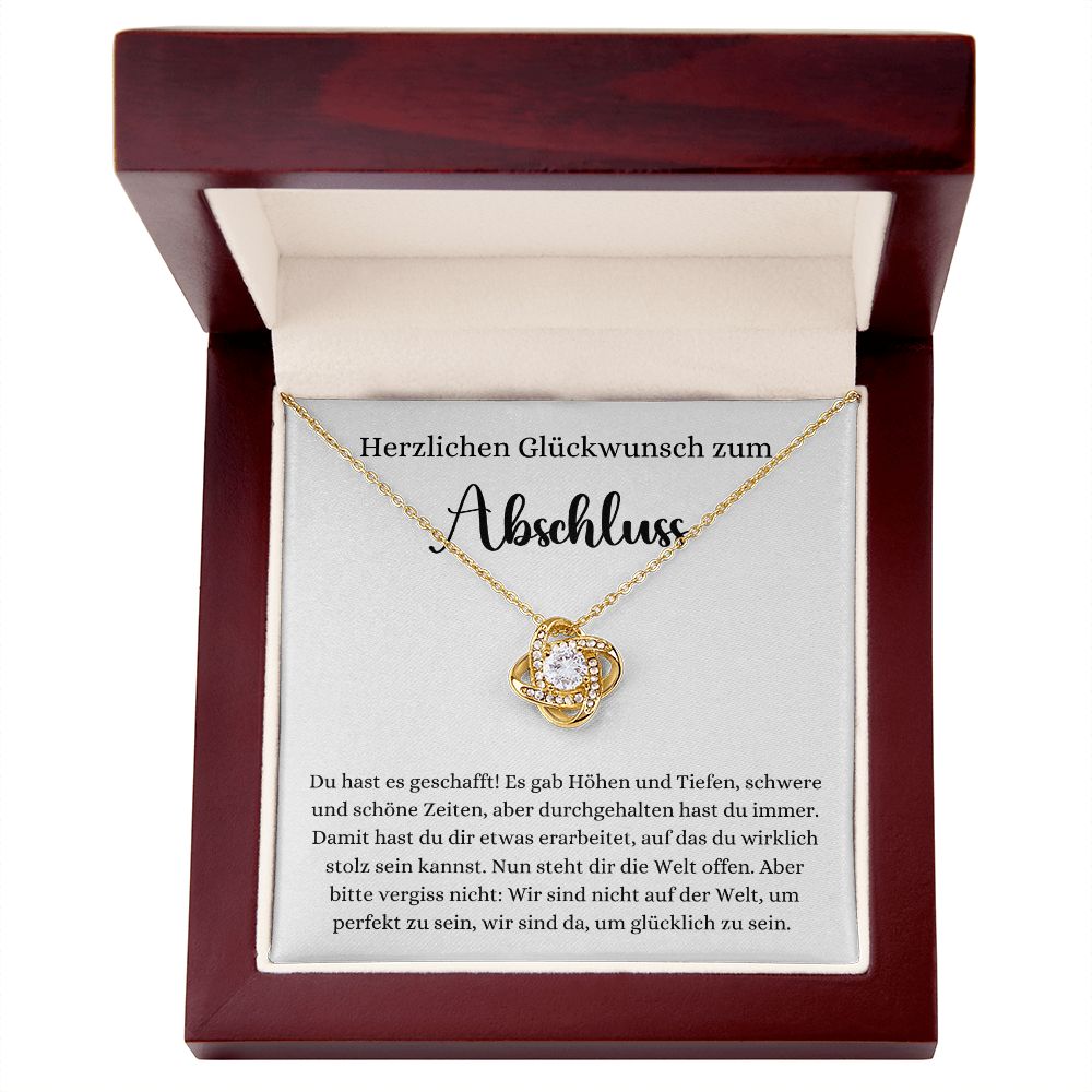 Herzlichen Glückwunsch zum Abschluss - Love Knot Necklace