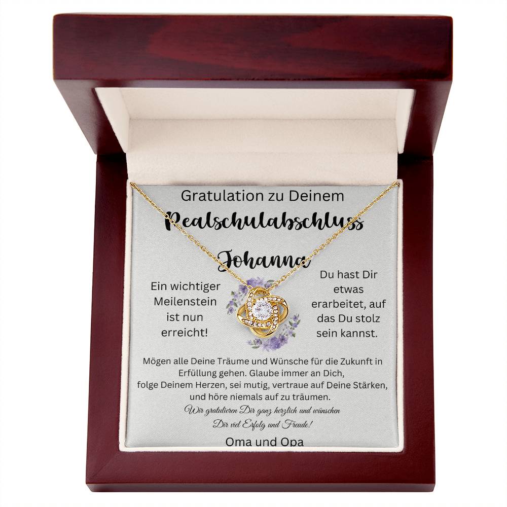 Gratulation Zu Deinem Realschulabschluss - Love Knot Necklace