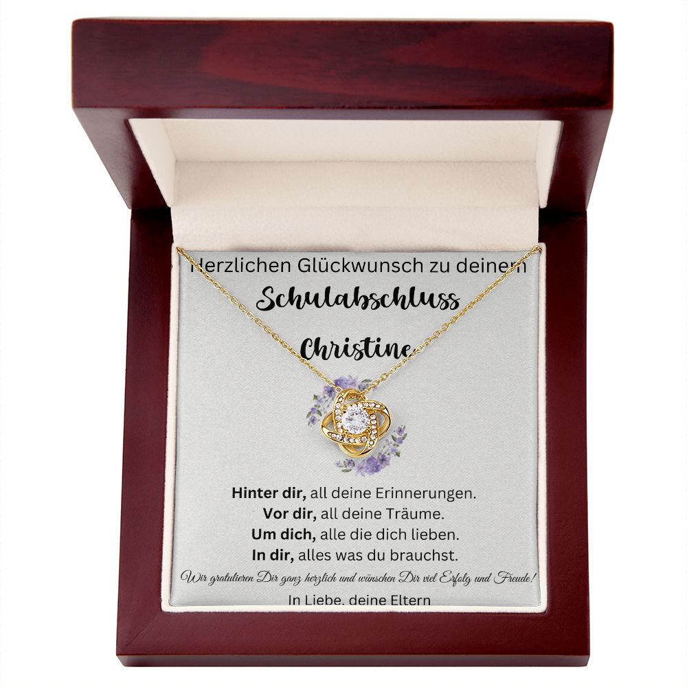 Herzlichen Glückwunsch Zu Deinem Schulabschluss - Love Knot Necklace