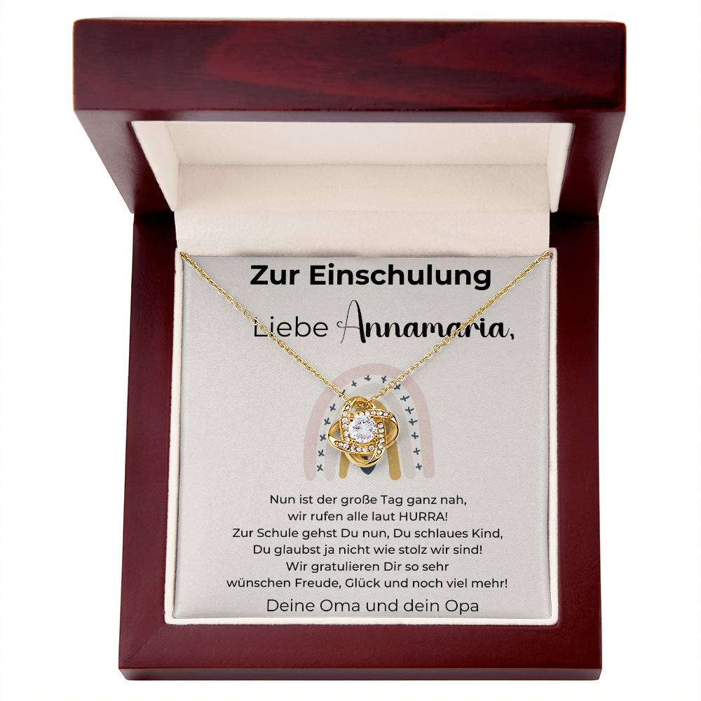 Zur Einschulung - Du Glaubst Ja Nicht Wie Stolz Wir Sind - Love Knot Necklace