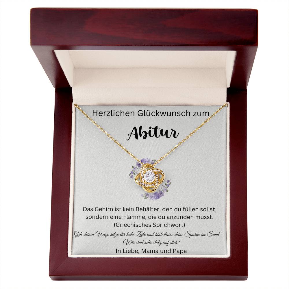 Setze Dir Hohe Ziele Und Hinterlasse Deine Spuren Im Sand - Love Knot Necklace