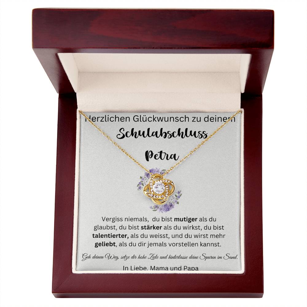 Gratulation Hohe Ziele - Love Knot Necklace