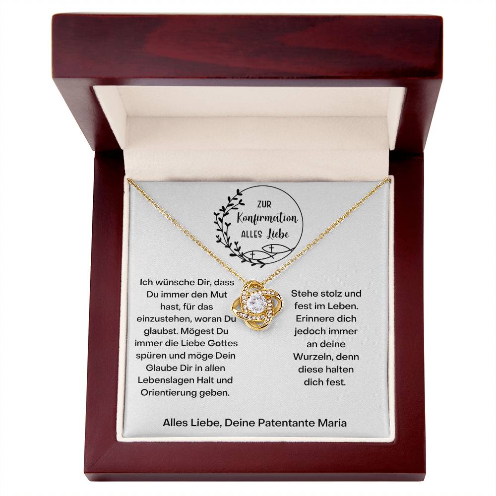 Stehe Stolz Und Fest Im Leben - Love Knot Necklace