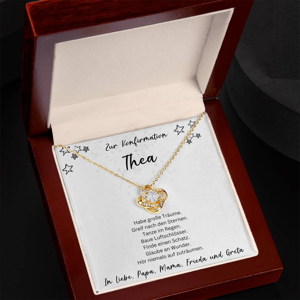 Zur Konfirmation | Habe Große Träume | Love Knot Necklace