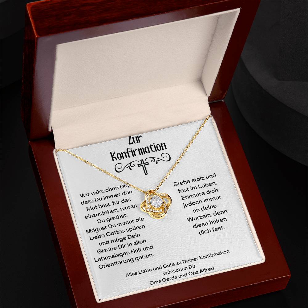 Wir Wünschen Dir, Dass Du Immer Den Mut Hast, Für Das Einzustehen, Woran Du Glaubst - Love Knot Necklace