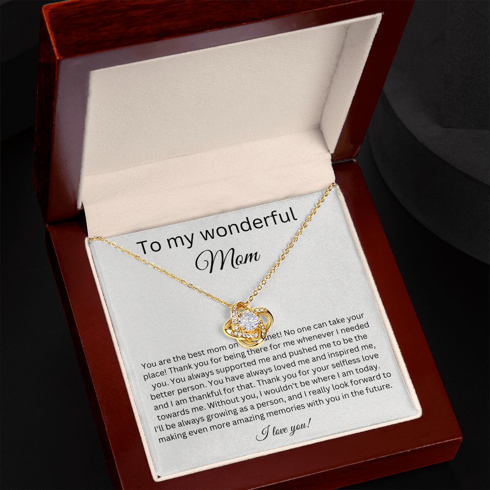 To My Amazing Mom - Selfless Love - Love Knot Necklace