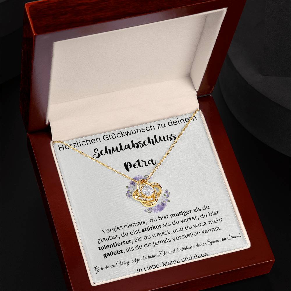 Gratulation Hohe Ziele - Love Knot Necklace