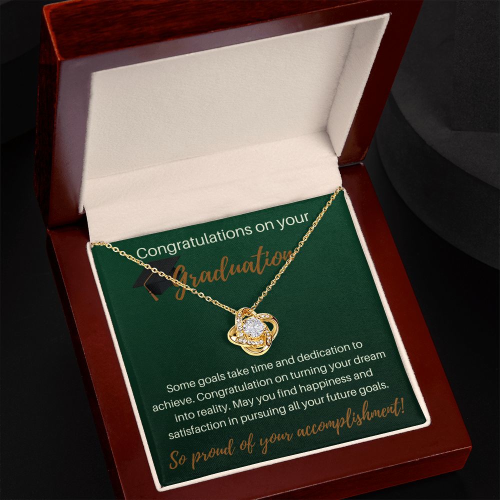 Congratulation On Turning Your Dream Into Reality - Love Knot Necklace