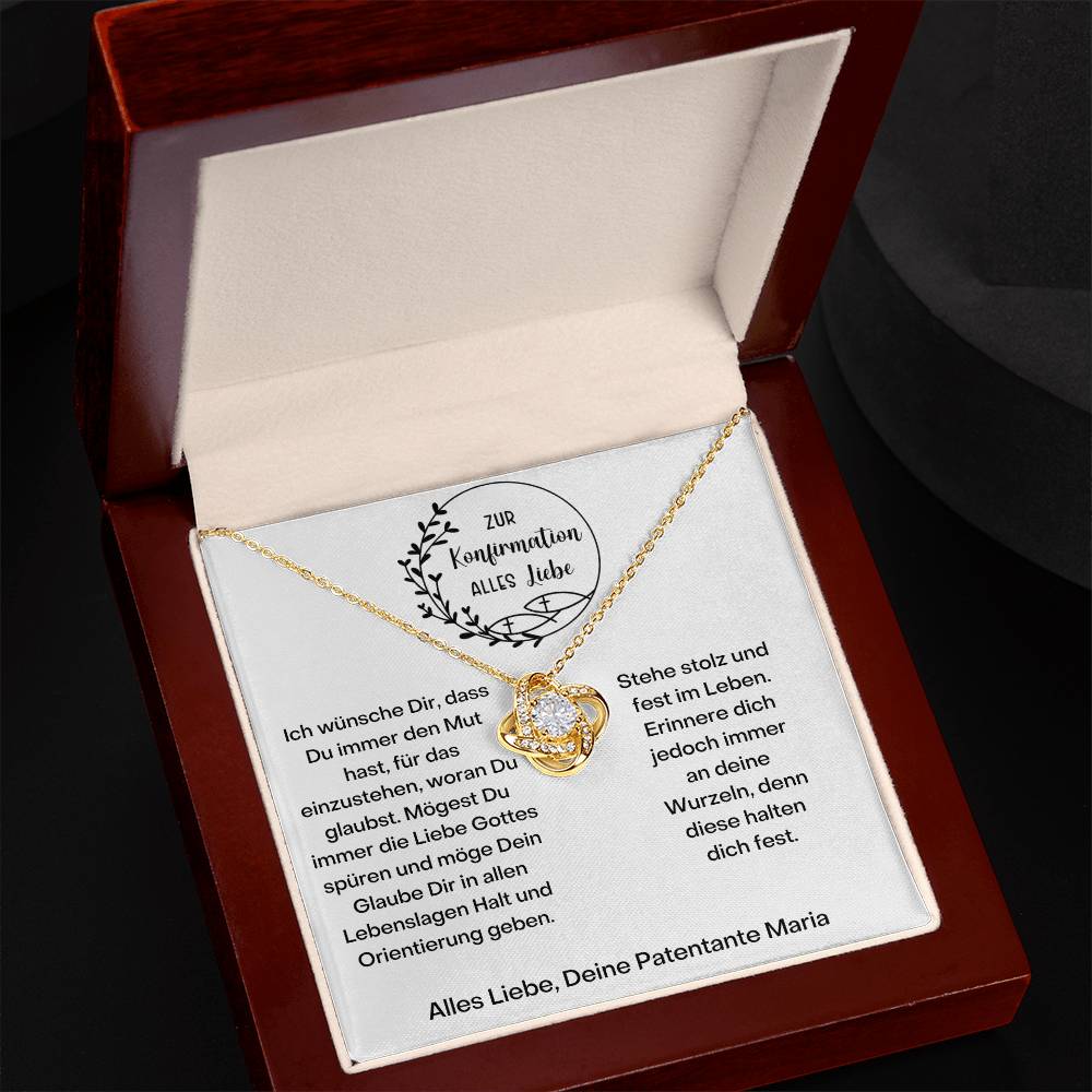 Stehe Stolz Und Fest Im Leben - Love Knot Necklace