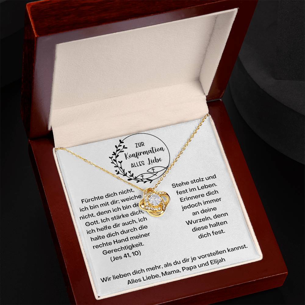 Stehe Stolz Und Fest Im Leben  - Love Knot Necklace
