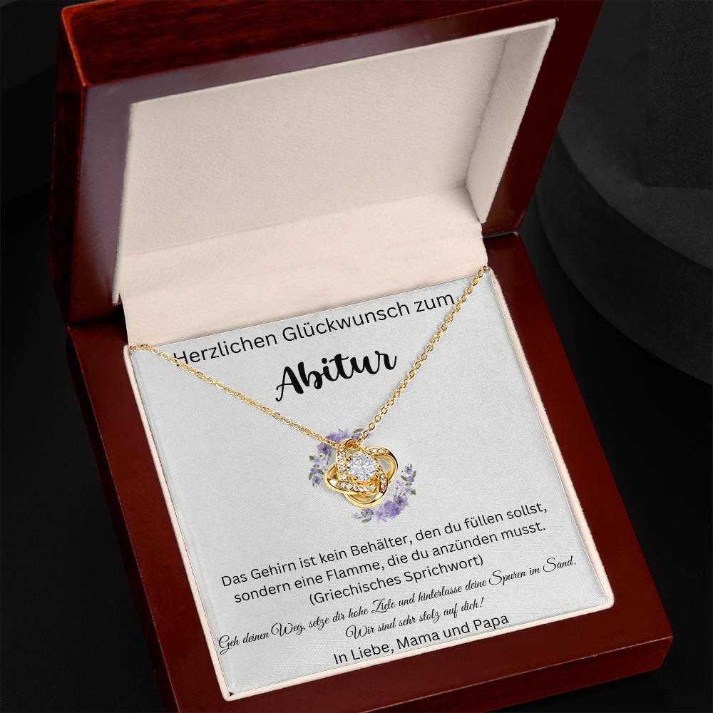 Setze Dir Hohe Ziele Und Hinterlasse Deine Spuren Im Sand - Love Knot Necklace