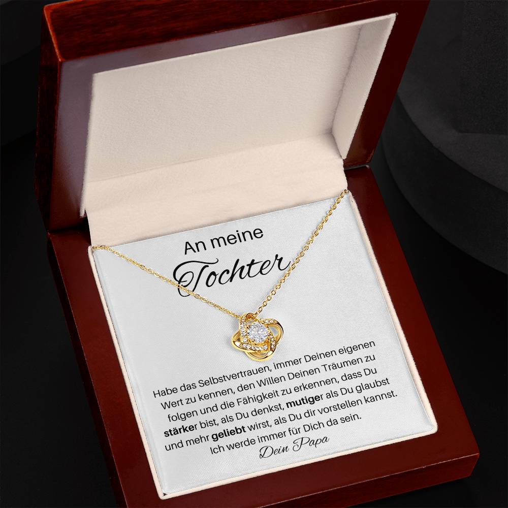 An Meine Tochter - Immer Deinen Eigenen Wert Zu Kennen - Love Knot Necklace