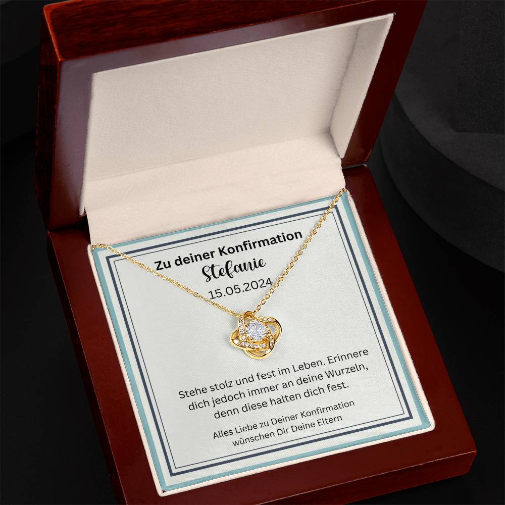 Stehe Stolz Und Fest Im Leben | Love Knot Necklace