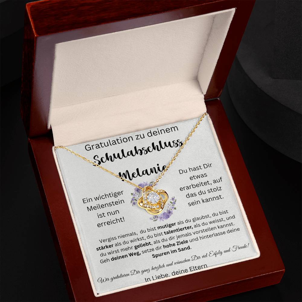 Wir Gratulieren Dir Ganz Herzlich Und Wünschen Dir Vid Erfolg - Love Knot Necklace