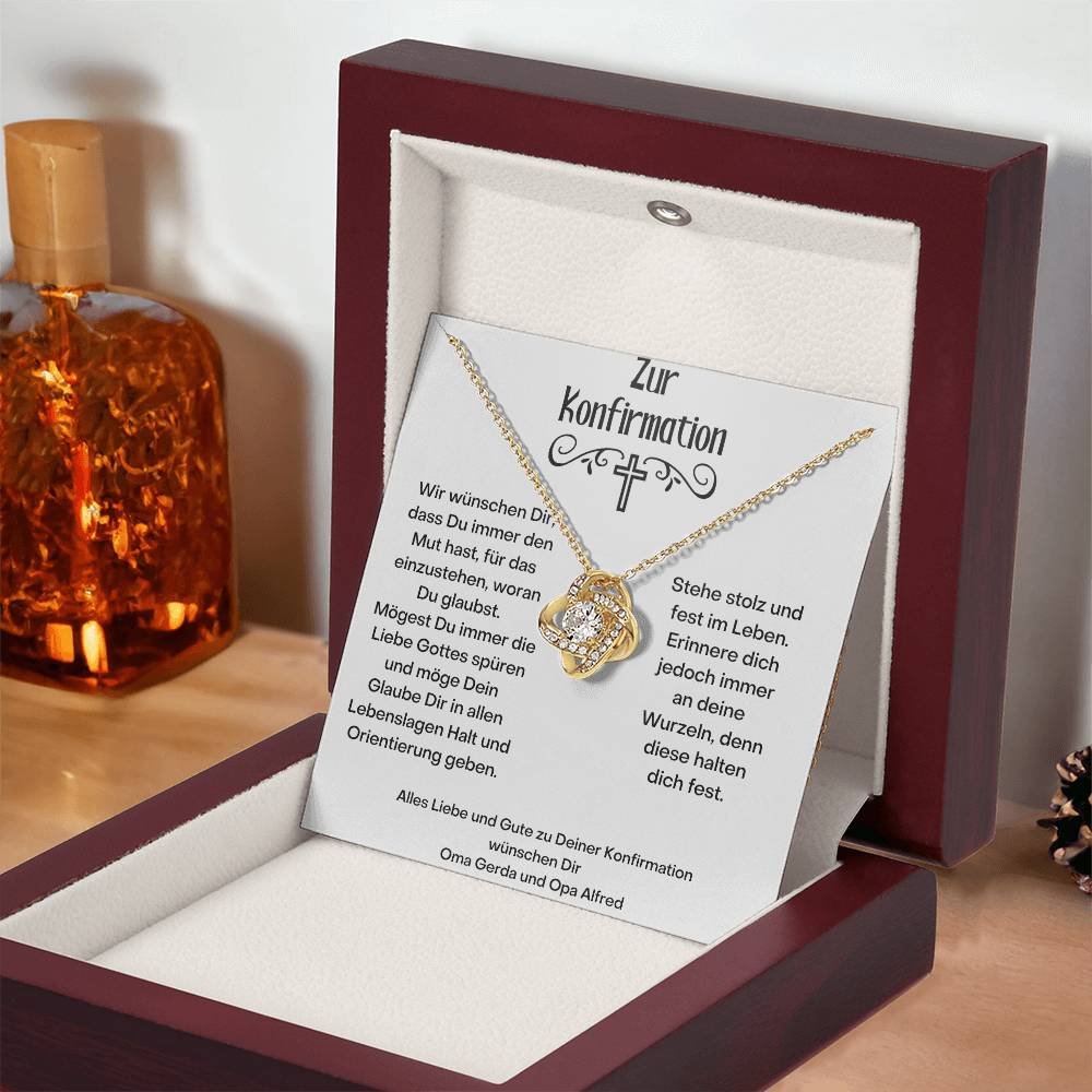 Wir Wünschen Dir, Dass Du Immer Den Mut Hast, Für Das Einzustehen, Woran Du Glaubst - Love Knot Necklace