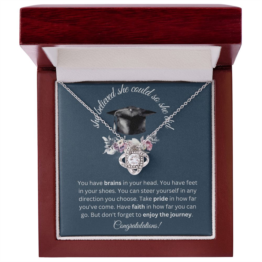 You Can Steer Yourself In Any Direction You Choose - Love Knot Necklace