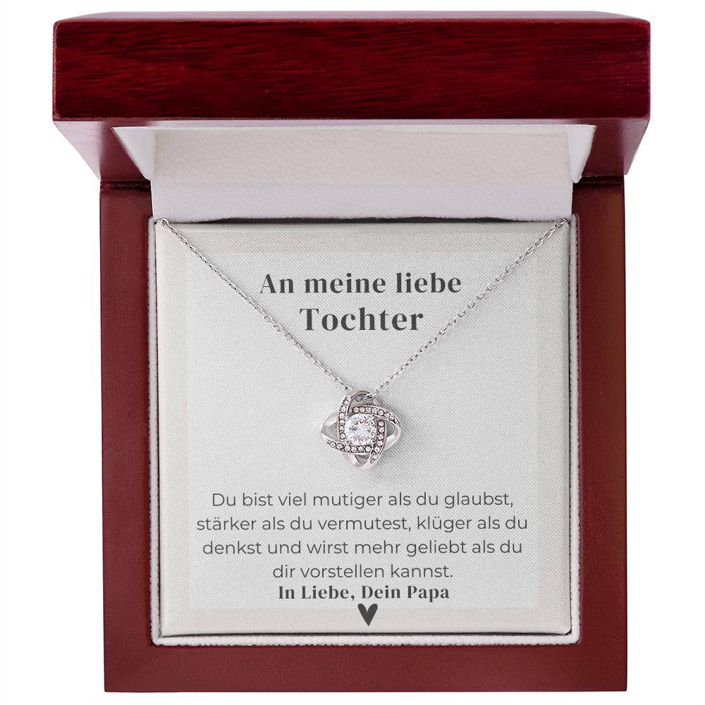 An Meine Liebe Tochter - Du Bist Klüger Als Du Denkst - Love Knot Necklace