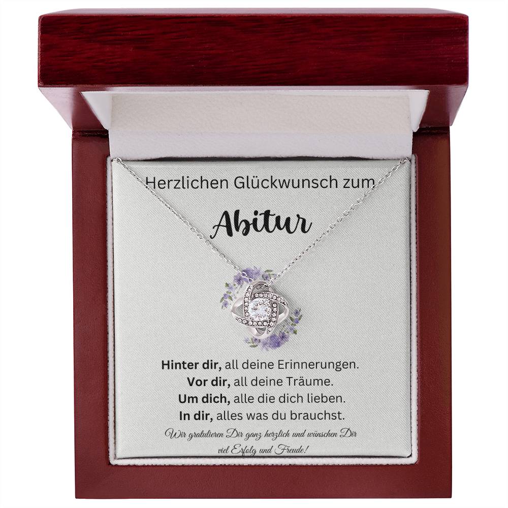 Wir Gratulieren Dir Ganz Herzlich Und Wünschen Dir Viel Erfolg Und Freude - Love Knot Necklace