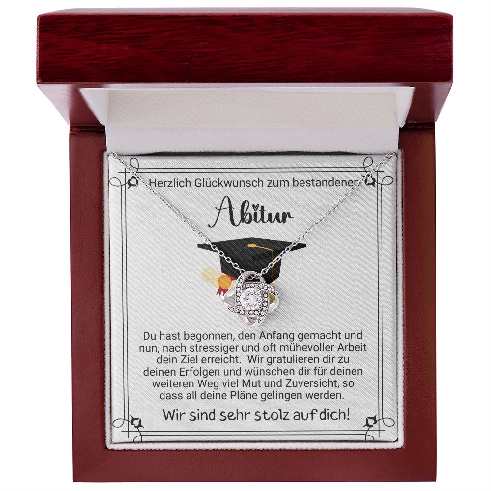 Herzlich Glückwunsch zum bestandenen Abitur - Love Knot Necklace