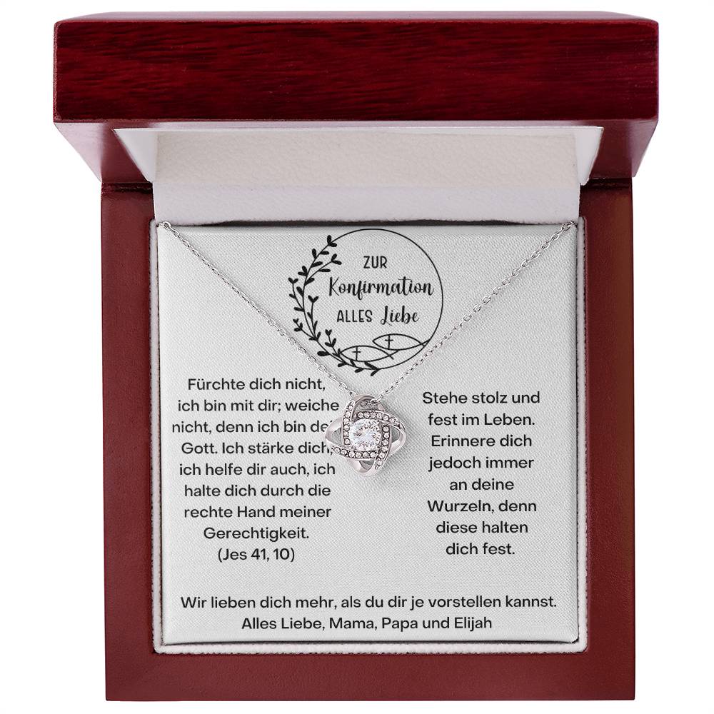 Stehe Stolz Und Fest Im Leben  - Love Knot Necklace