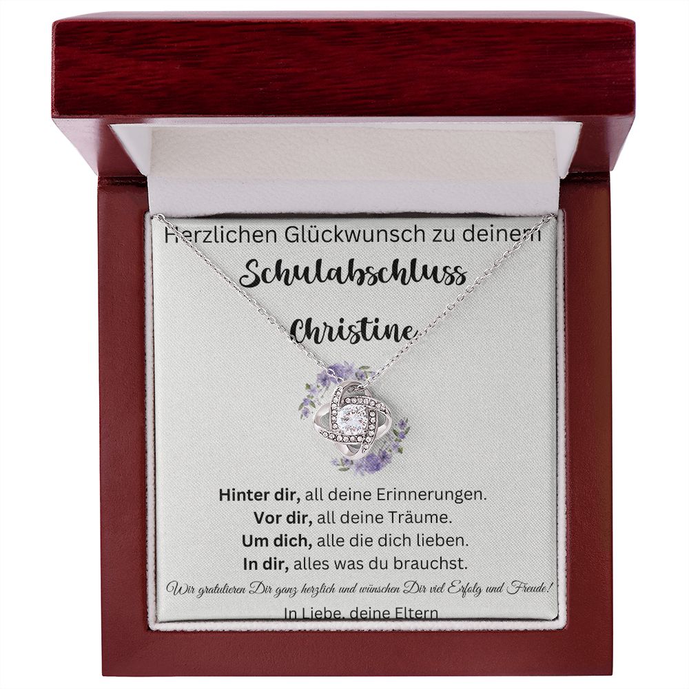 Herzlichen Glückwunsch Zu Deinem Schulabschluss - Love Knot Necklace