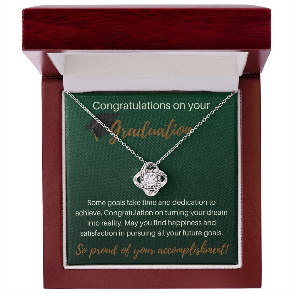 Congratulation On Turning Your Dream Into Reality - Love Knot Necklace
