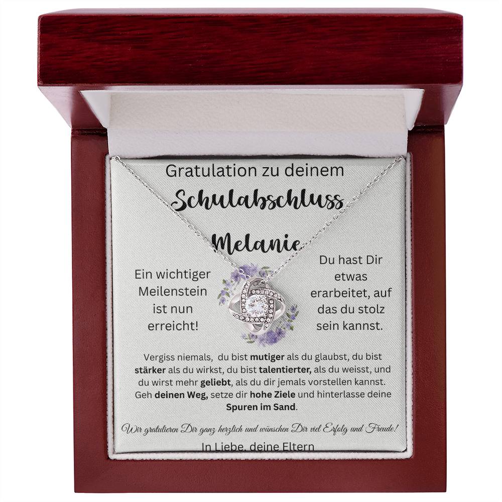 Wir Gratulieren Dir Ganz Herzlich Und Wünschen Dir Vid Erfolg - Love Knot Necklace