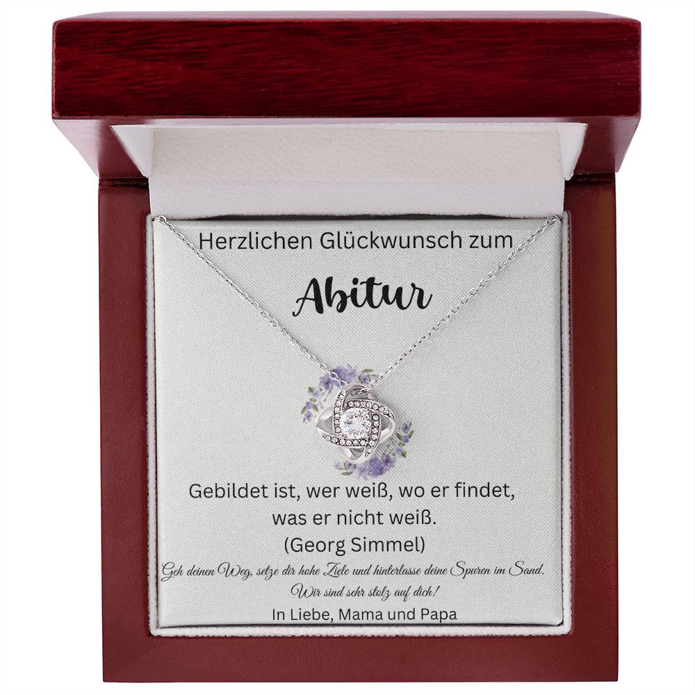Gebildet Ist Wer Weiß Wo Er Findet Was Er Nicht Weiß - Love Knot Necklace