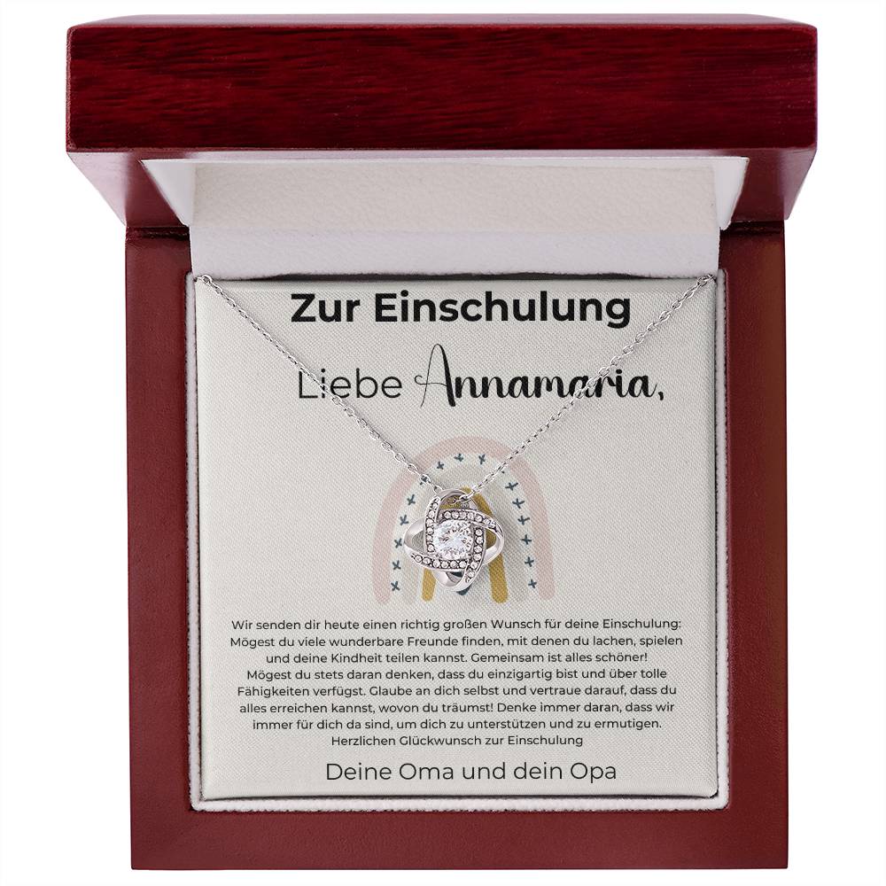 Zur Einschulung - Mögest Du Viele Wunderbare Freunde - Love Knot Necklace