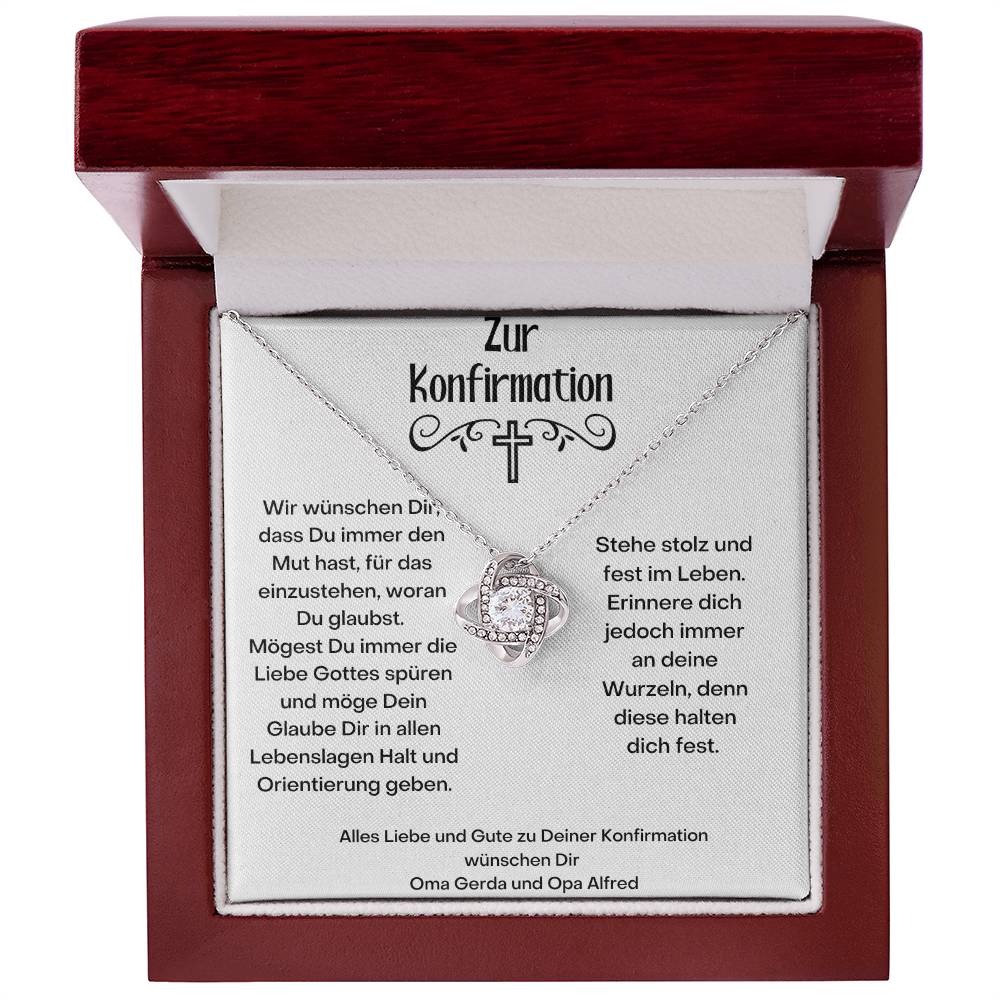 Wir Wünschen Dir, Dass Du Immer Den Mut Hast, Für Das Einzustehen, Woran Du Glaubst - Love Knot Necklace