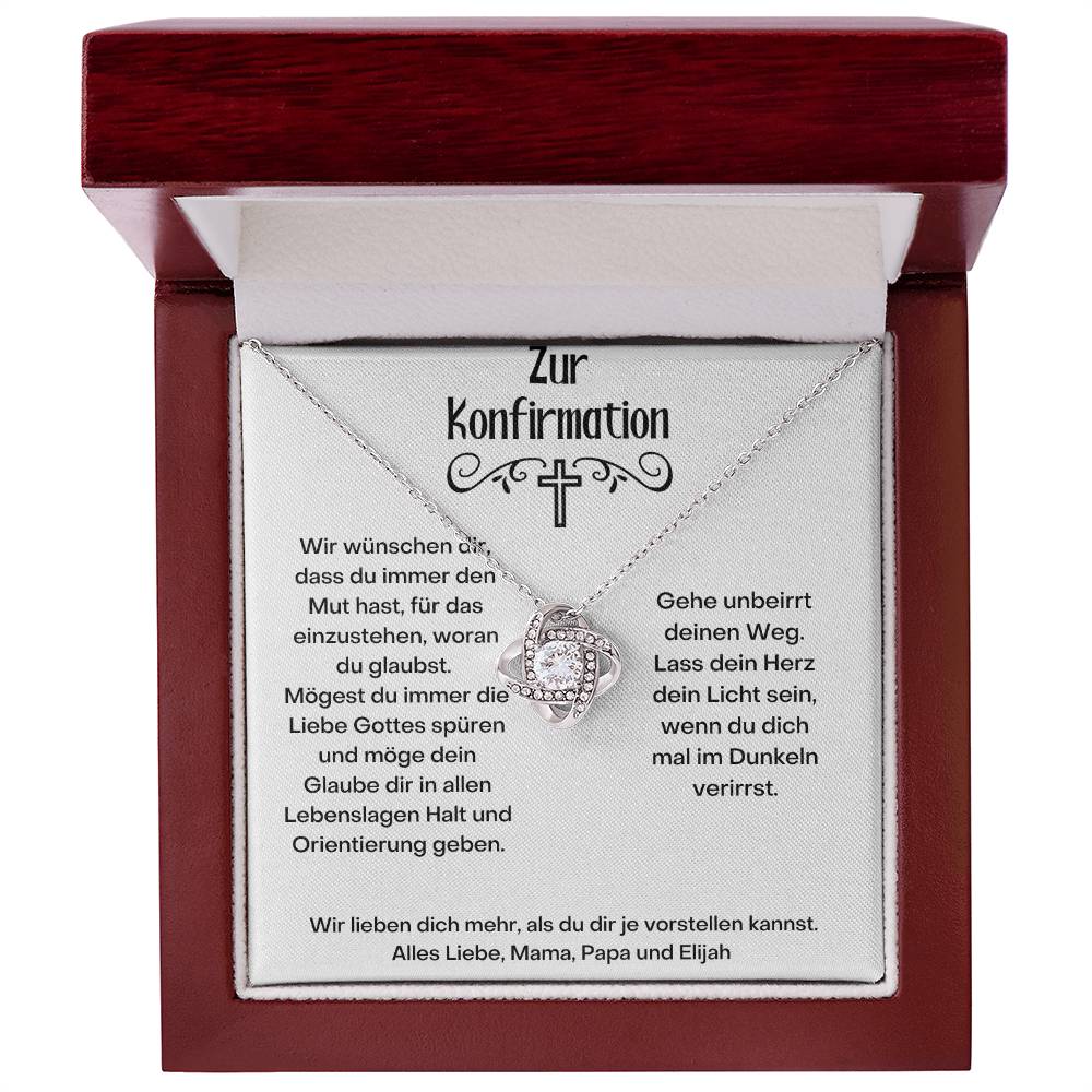 Lass Dein Herz Dein Licht Sein, Wenn Du Dich Mal Im Dunkeln Verirrst - Love Knot Necklace