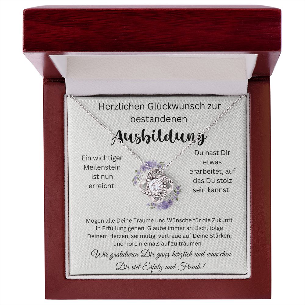 Herzlichen Glückwunsch zur bestandenen Ausbildung - Love Knot Necklace