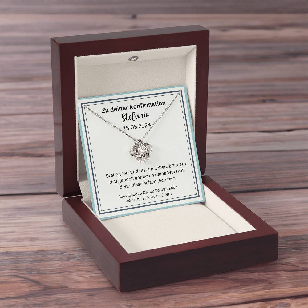 Stehe Stolz Und Fest Im Leben | Love Knot Necklace