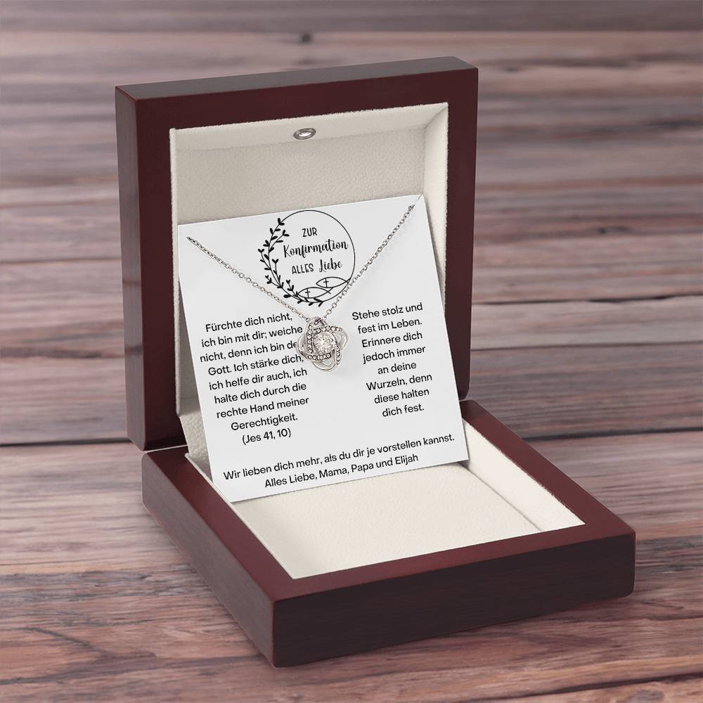 Stehe Stolz Und Fest Im Leben  - Love Knot Necklace