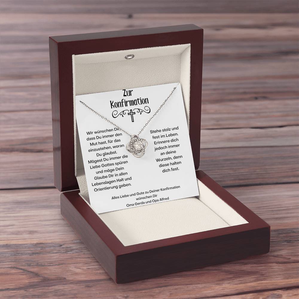 Wir Wünschen Dir, Dass Du Immer Den Mut Hast, Für Das Einzustehen, Woran Du Glaubst - Love Knot Necklace