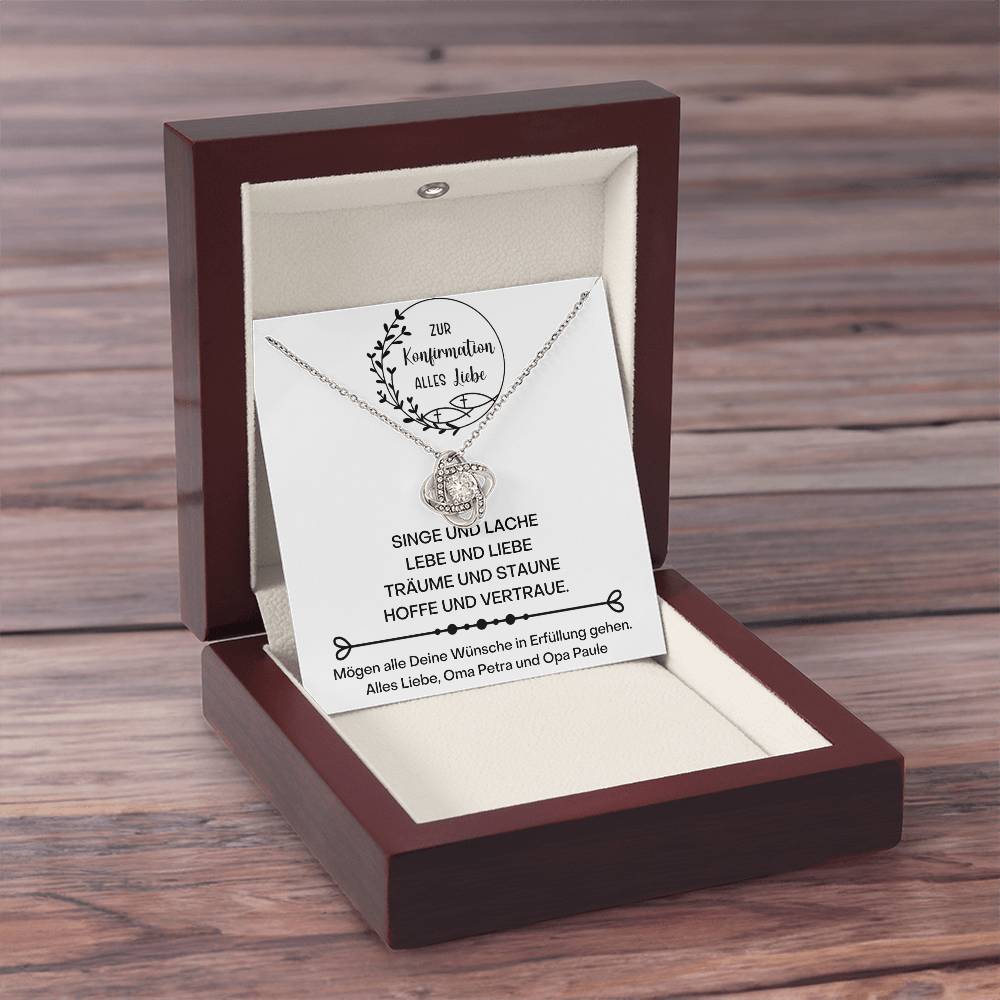 Konfirmation Kommunion Kette 2 - Love Knot Necklace